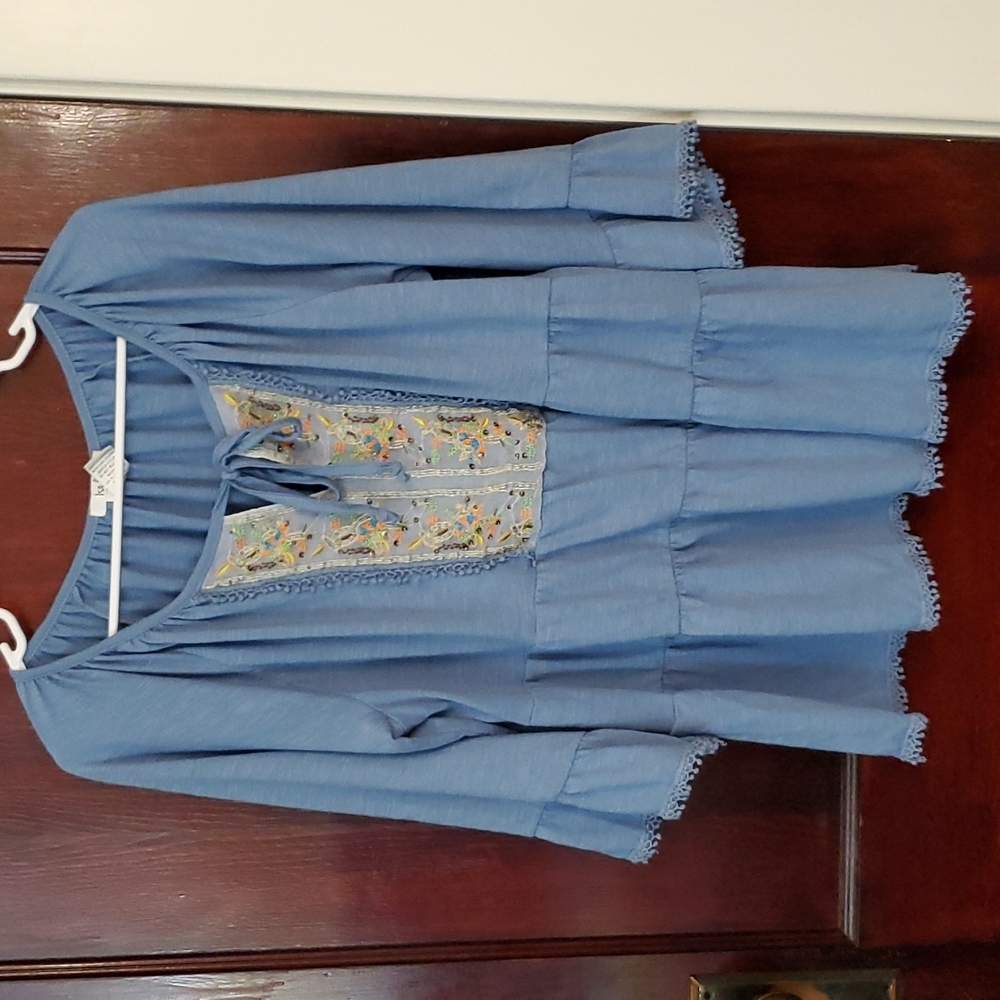 Kela blue boho top... cute
